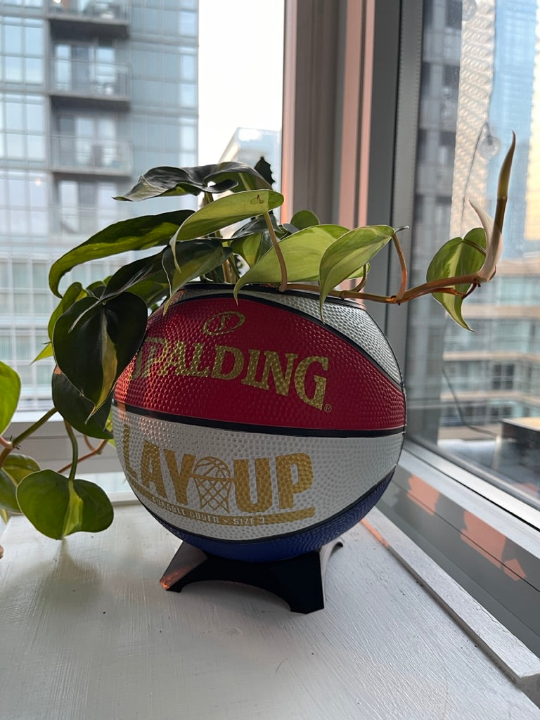 Mini Basketball Planter (Red, White, & Blue Lay Up)