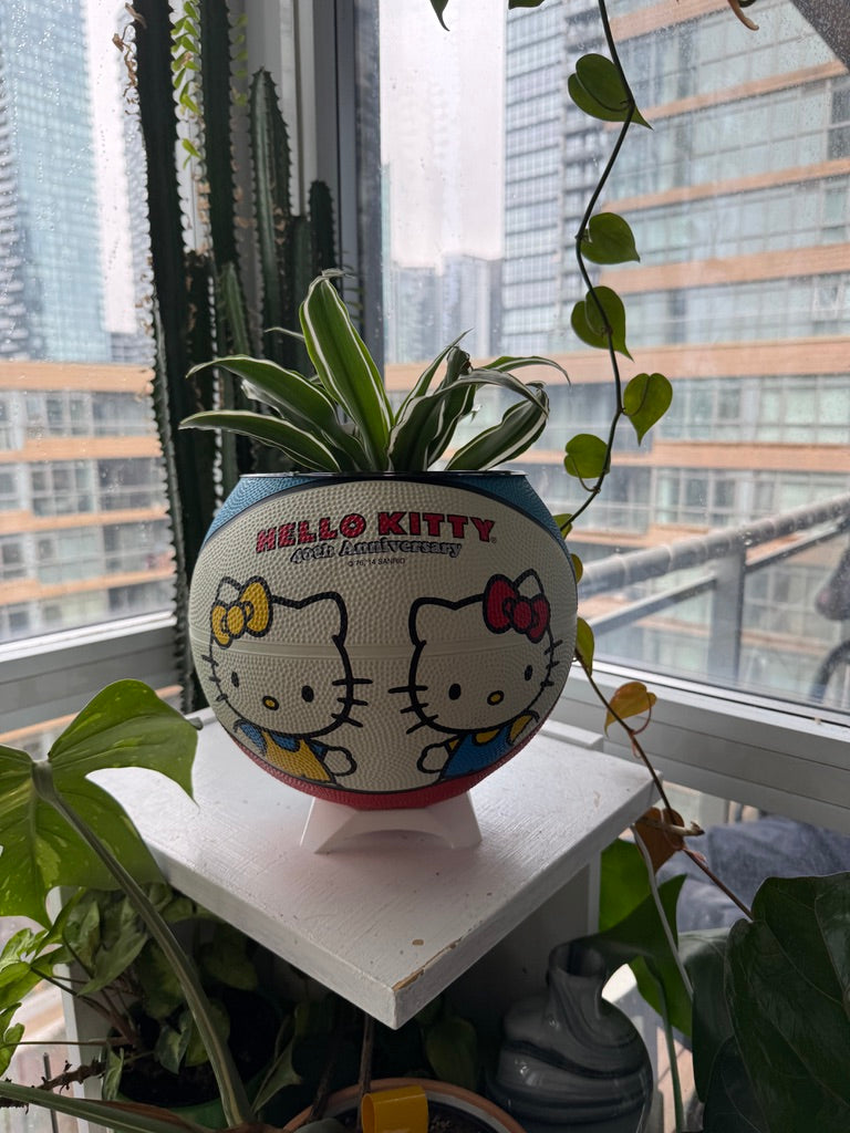 Large Basketball Planter (Hello Kitty)