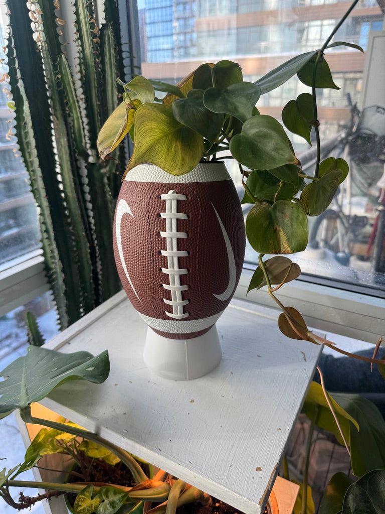 Nike Large Football Planter (Brown & White)