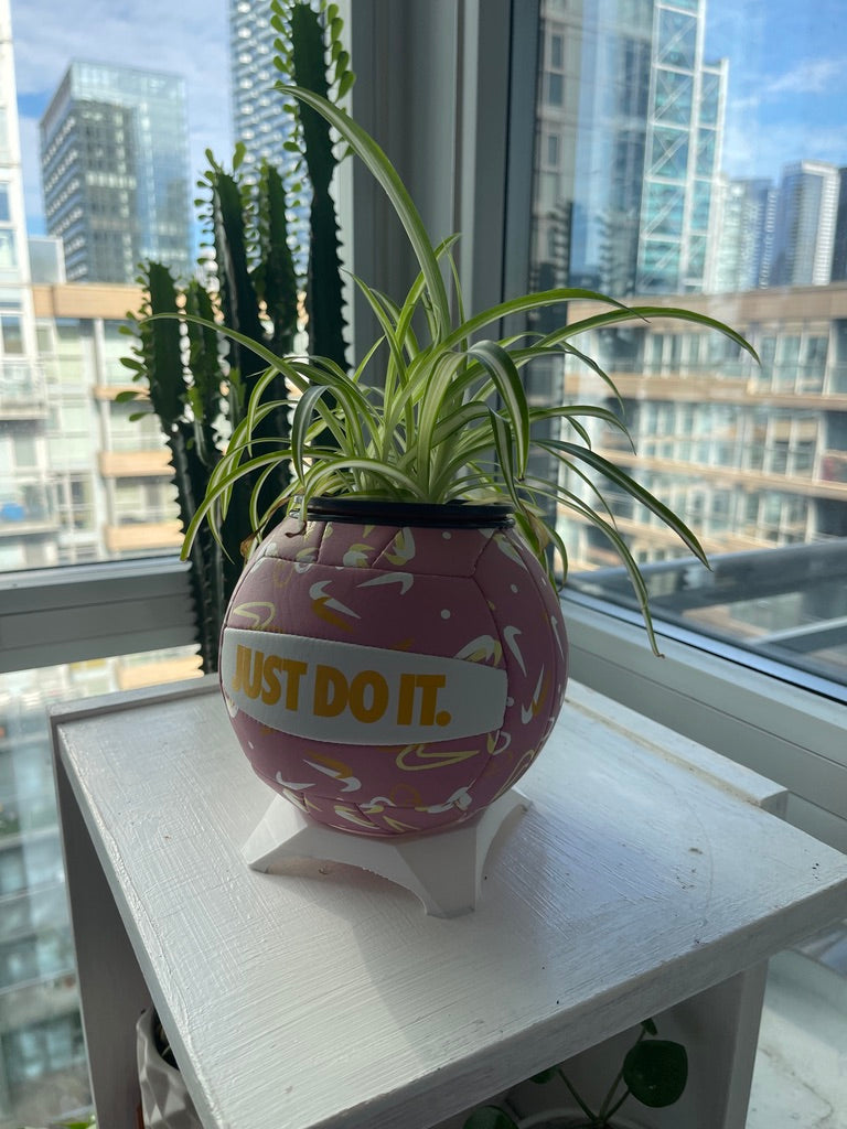 Nike Mini Volleyball Planter (Pink Swoosh)