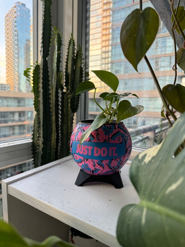 Nike Mini Volleyball Planter (Neon Party)