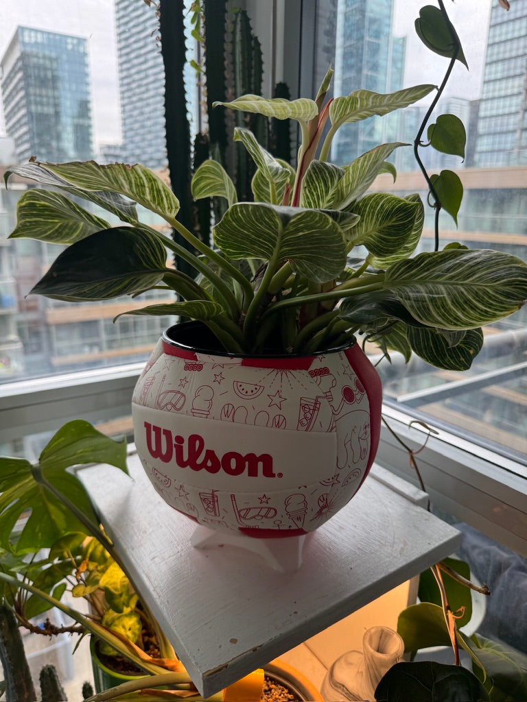 Large Volleyball Planter (Red Summer)