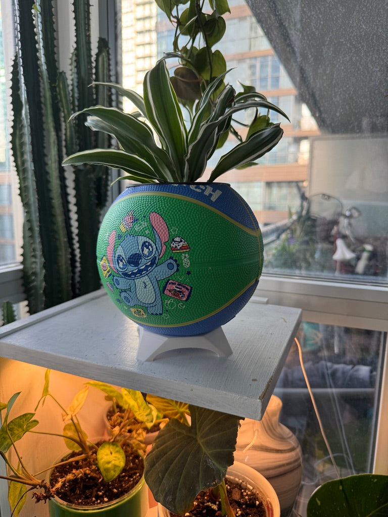 Mini Basketball Planter (Stitch)