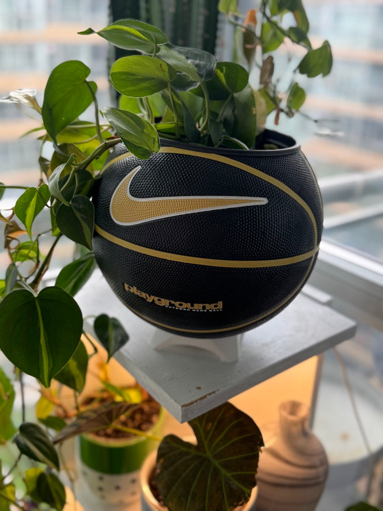 Nike Large Basketball Planter (Nike Black & Gold)