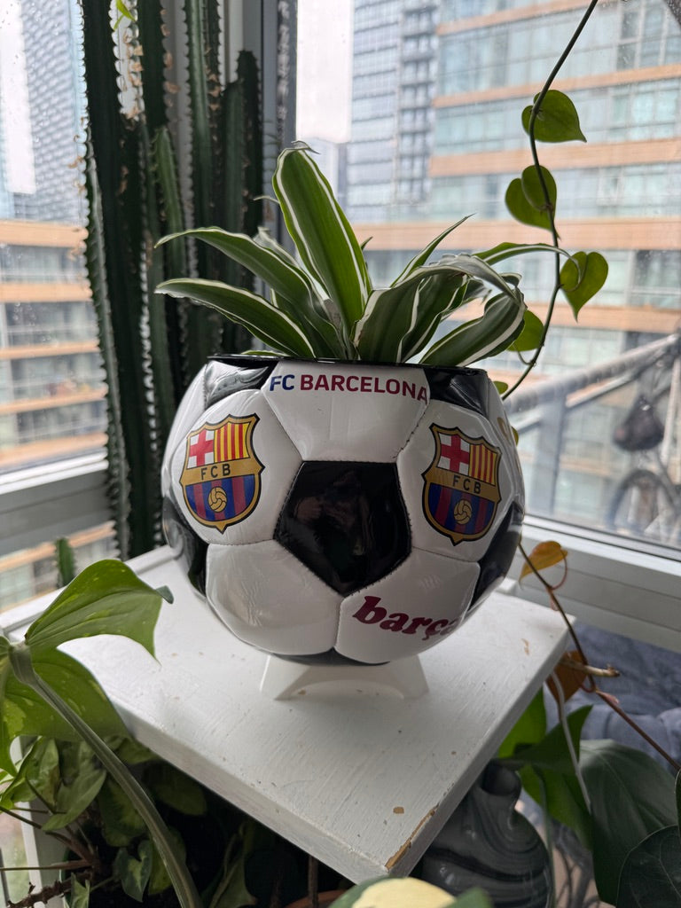 Large Soccer Ball Planter (FC Barcelona)