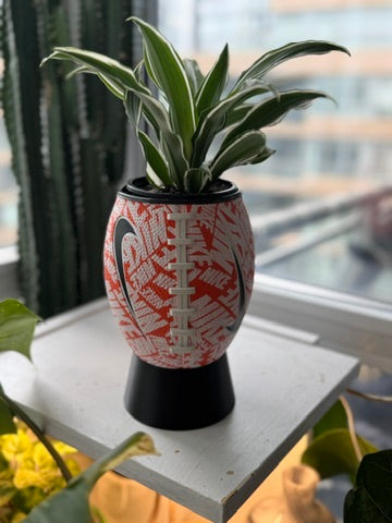 Nike Mini Football Planter (Orange & White)