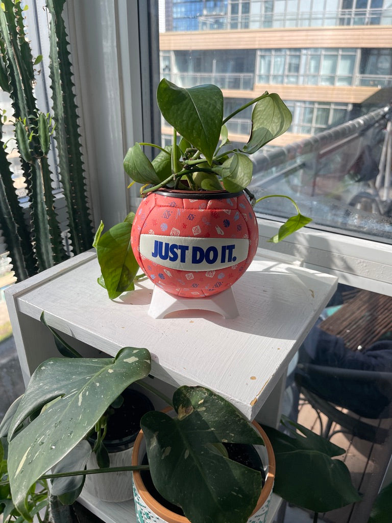 Nike Mini Volleyball Planter (Peach Pit)