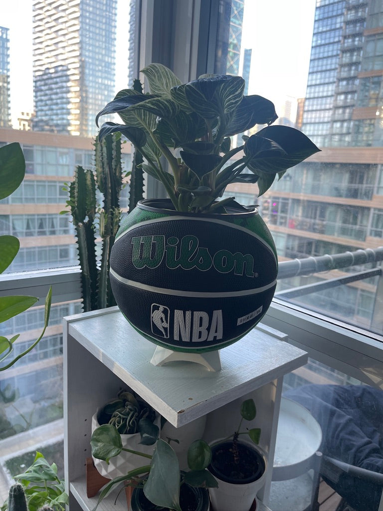 Large Basketball Planter (Boston Celtics - Tie Dye)