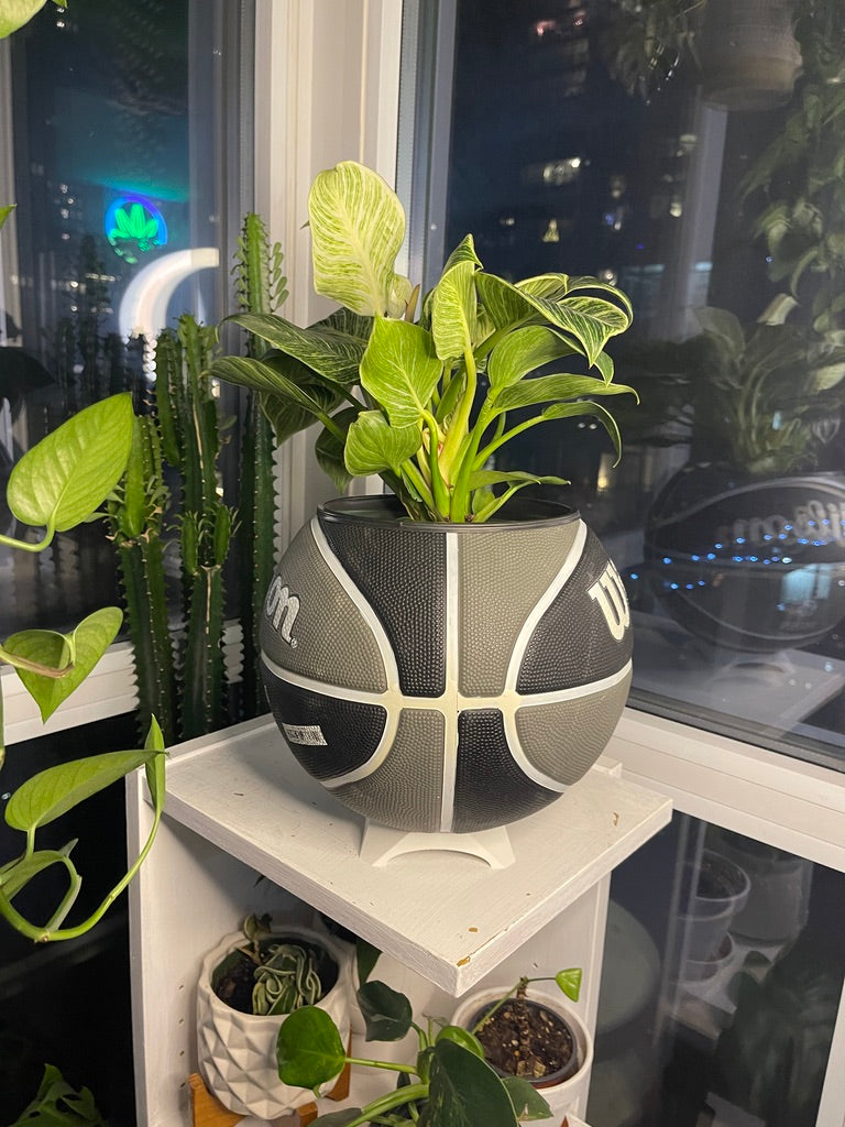 nets for plant pots Large Basketball Planter (Brooklyn Nets)