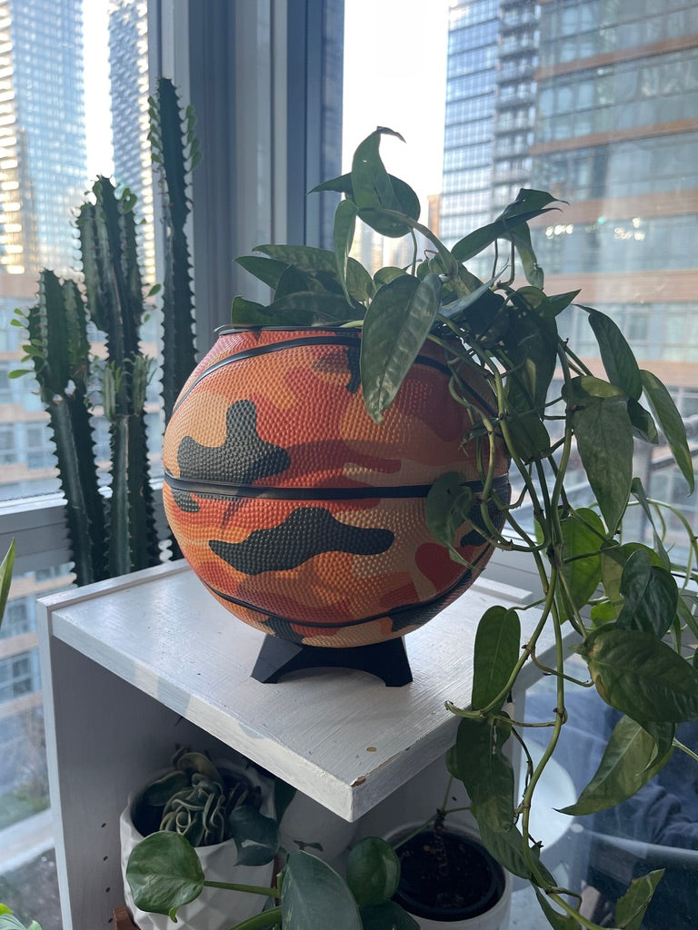 Large Basketball Planter (Chance - Camo)