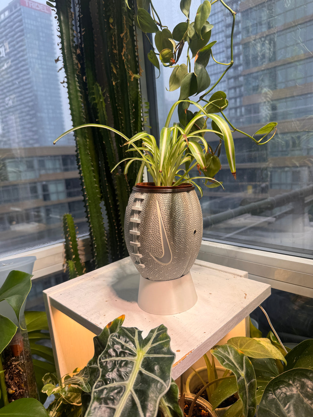 Nike Mini Football Planter (Grey)