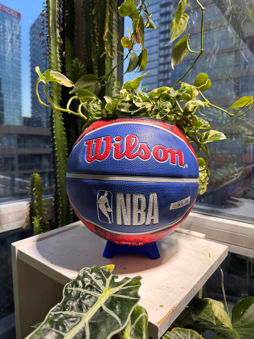 Large Basketball Planter (LA Clippers - Tie Dye)