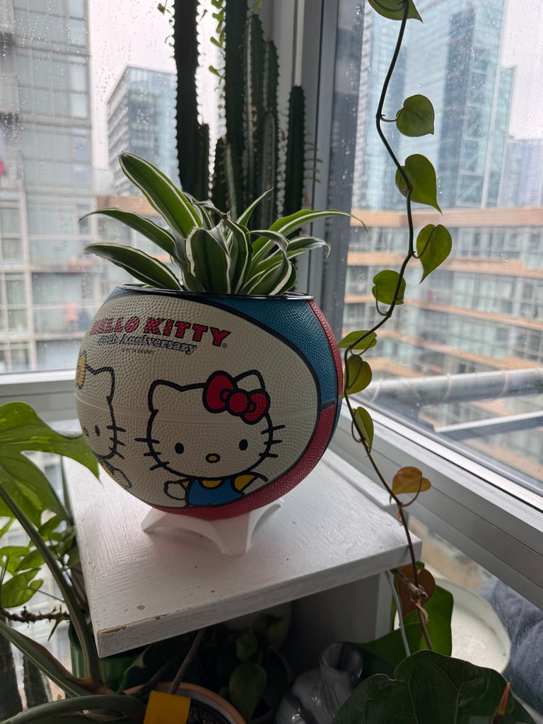 Large Basketball Planter (Hello Kitty)