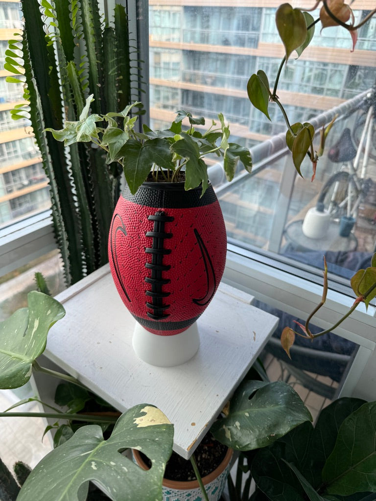 Nike Large Football Planter (Red Swooshed)