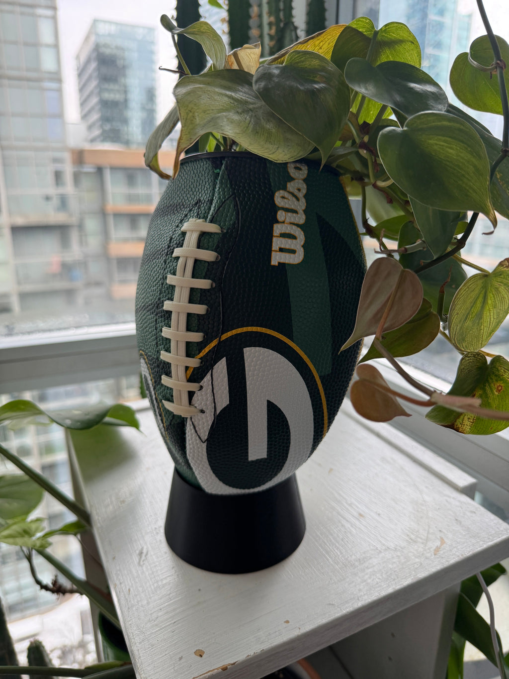 Large Football Planter (Green Bay Packers)