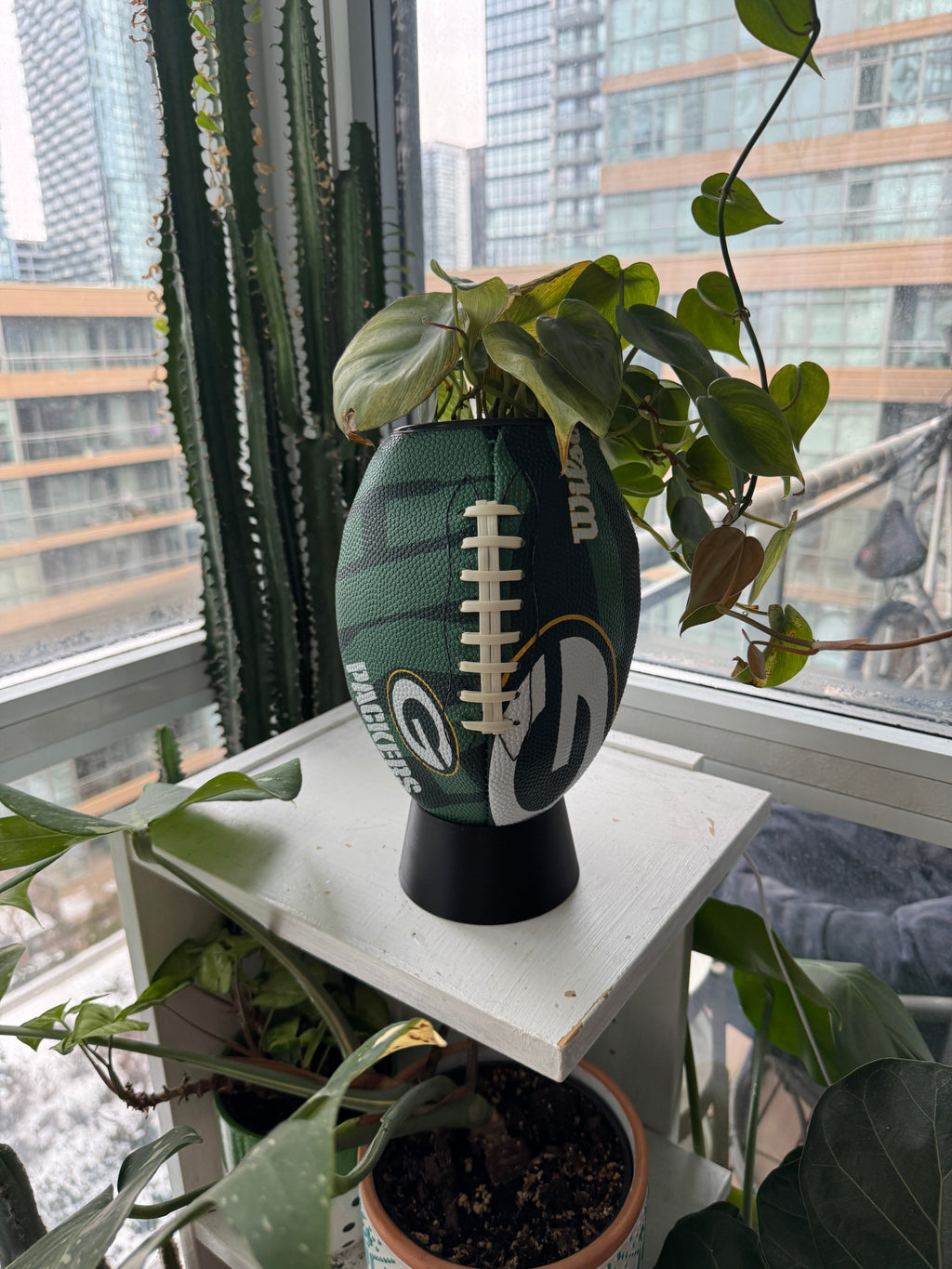 Large Football Planter (Green Bay Packers)