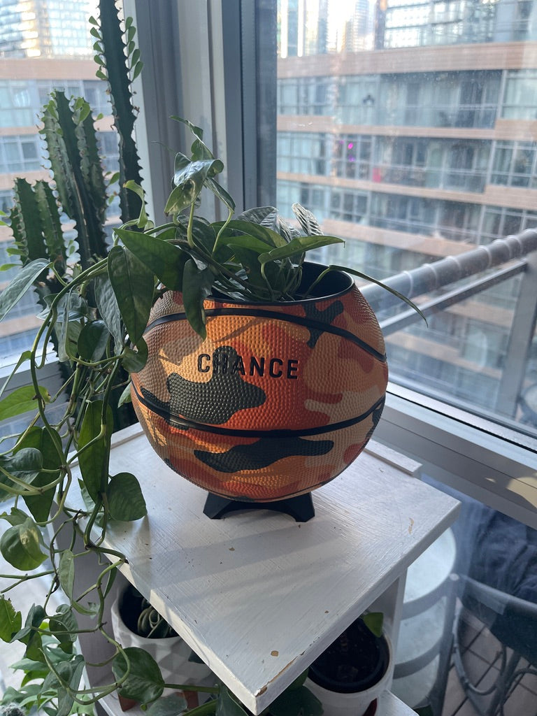 Large Basketball Planter (Chance - Camo)