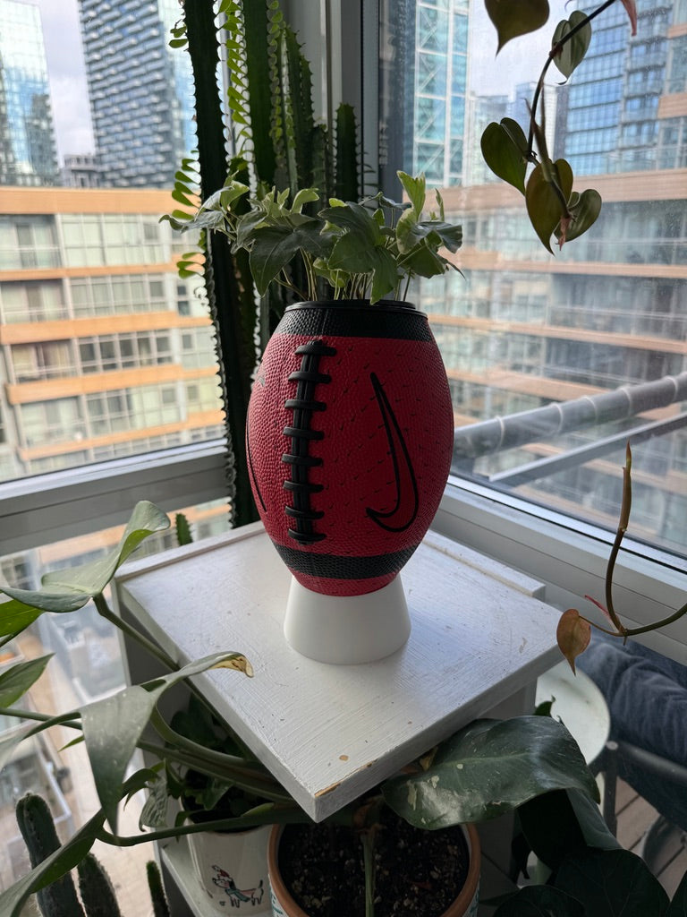 Nike Large Football Planter (Red Swooshed)