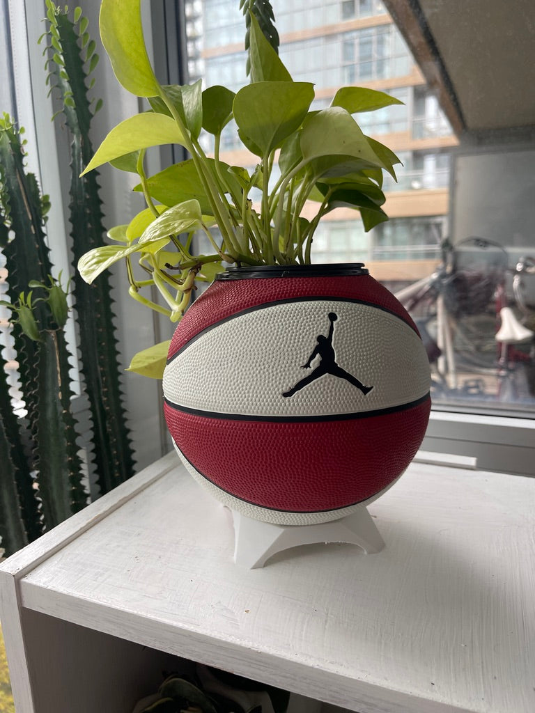 Nike Jordan Mini Basketball Planter (Red & White)