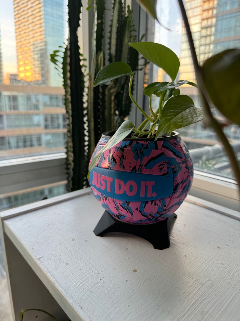 Nike Mini Volleyball Planter (Neon Party)