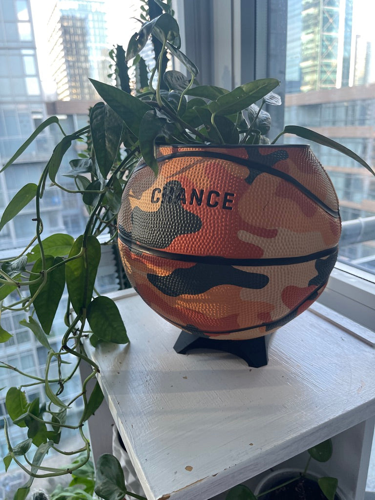 Large Basketball Planter (Chance - Camo)