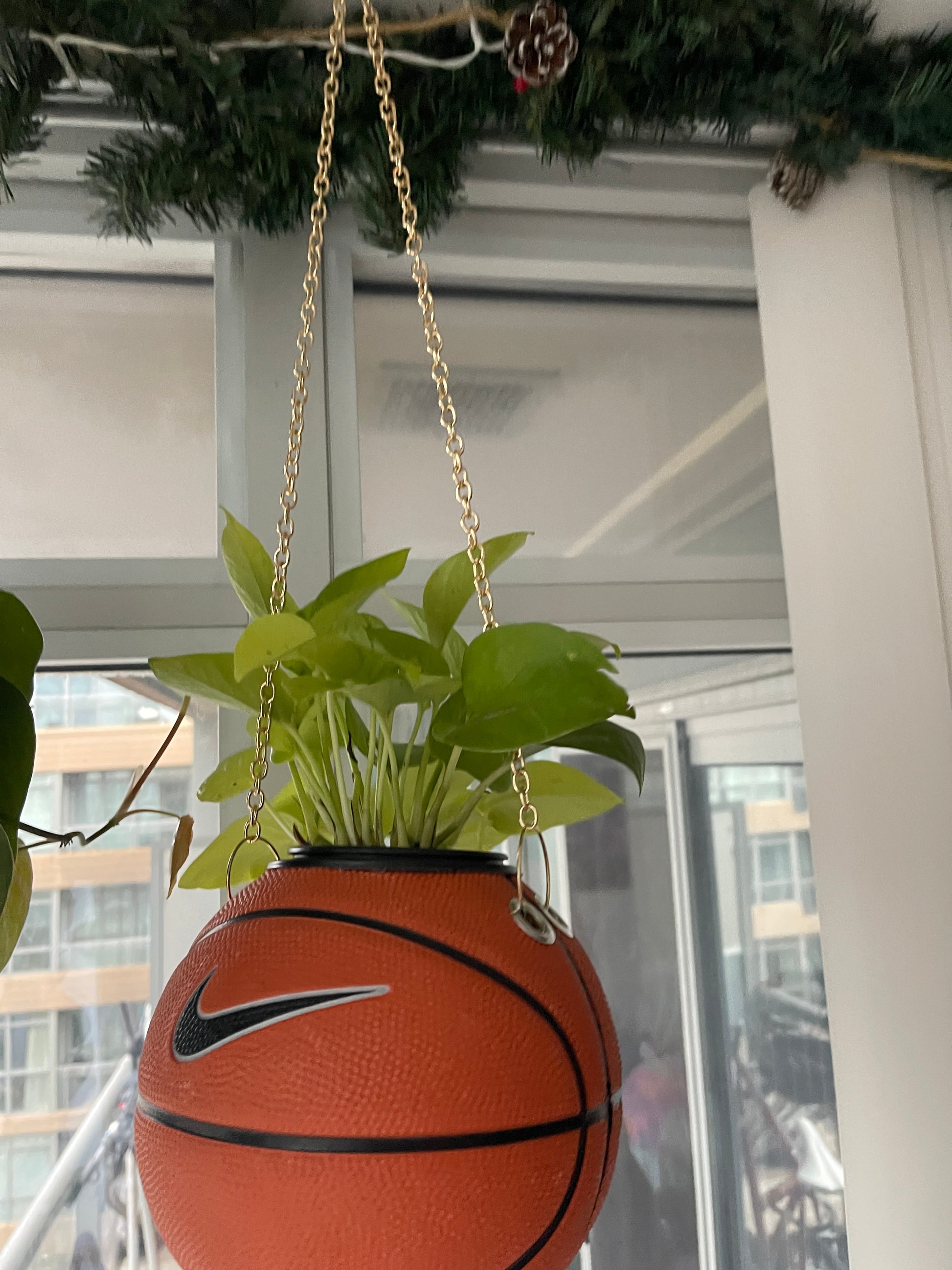 Nike Mini Basketball Hanging Planter (Gold Chain OG)
