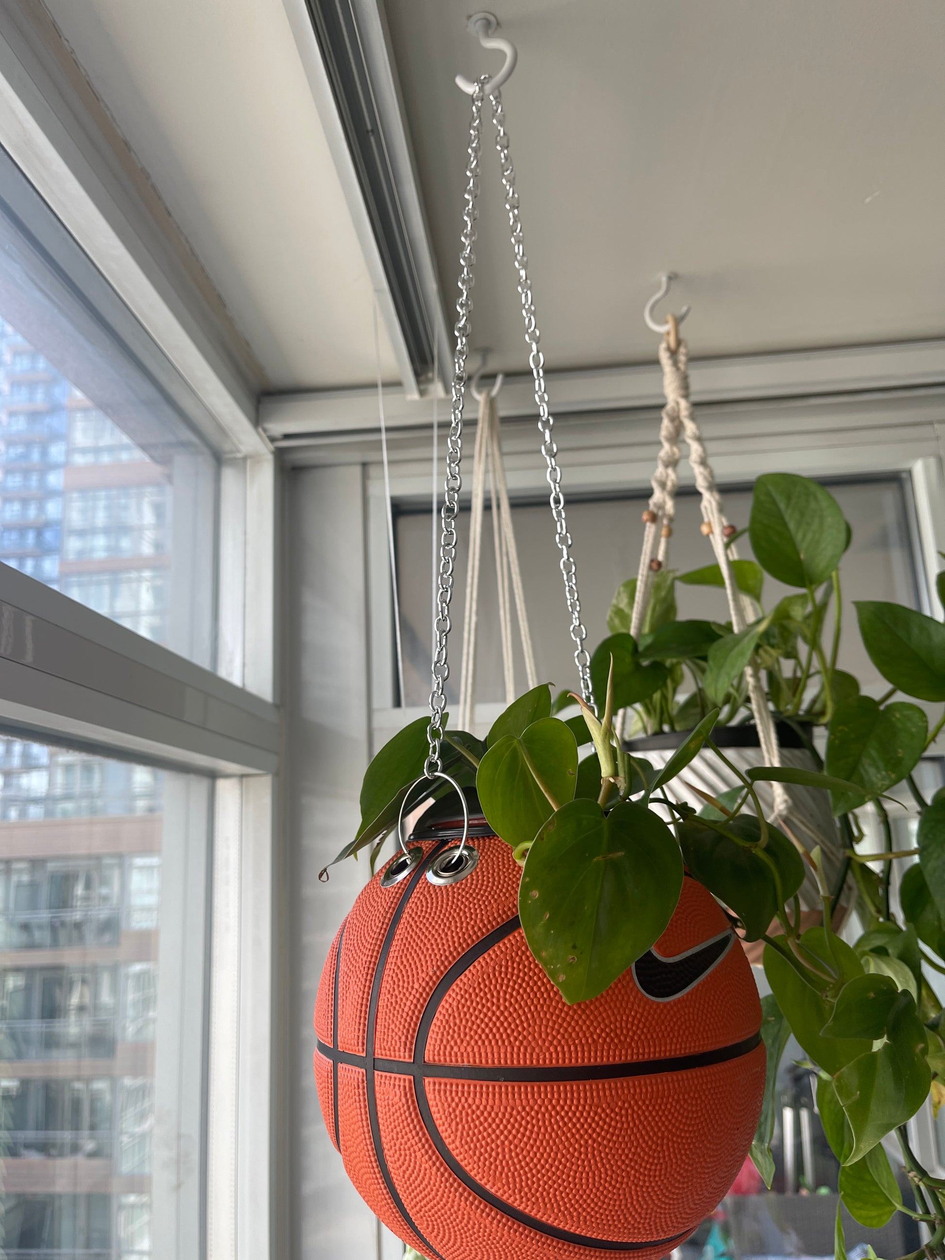 Nike Mini Basketball Hanging Planter (Silver Chain OG)
