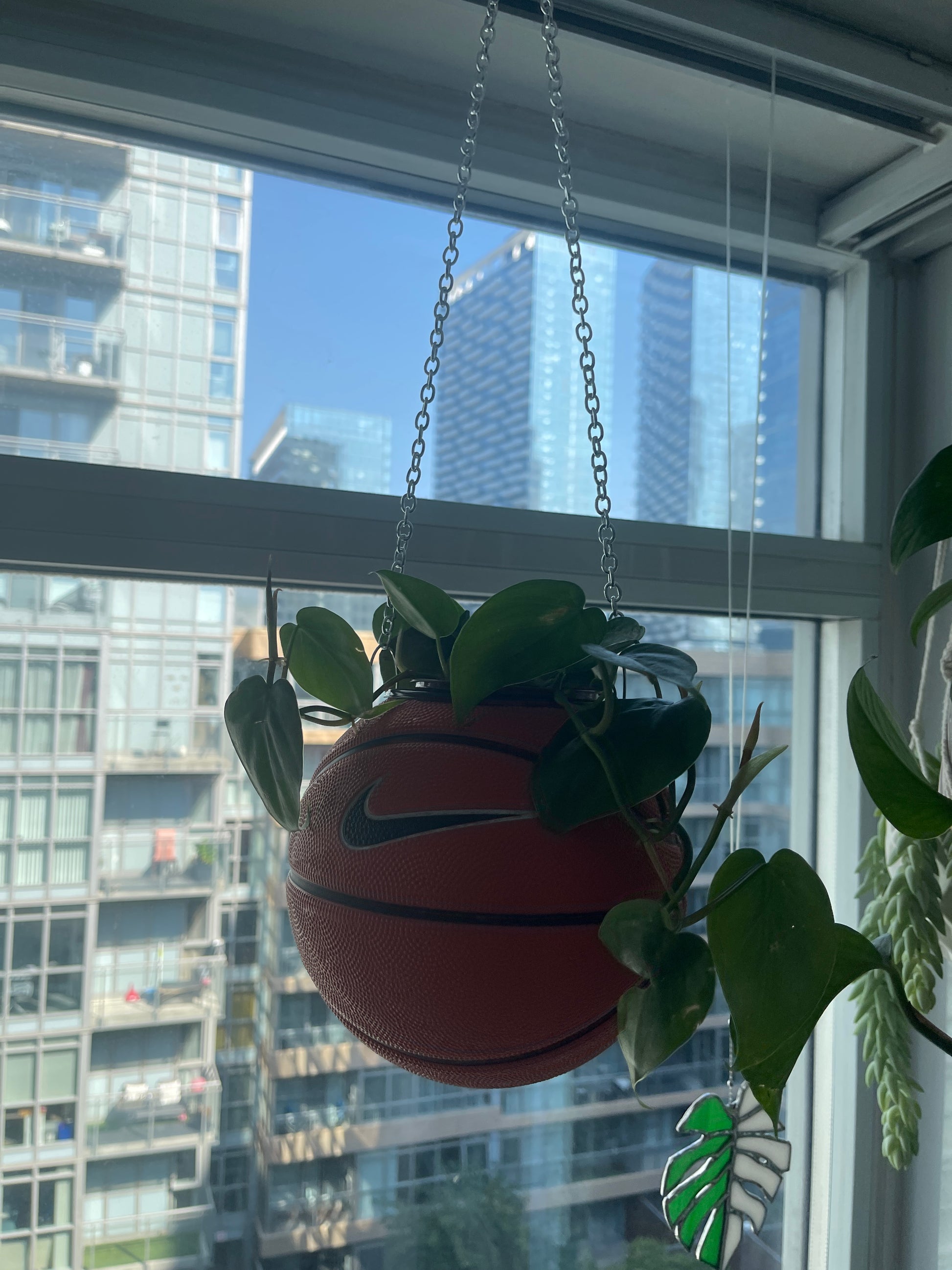 Nike Mini Basketball Hanging Planter (Silver Chain OG)