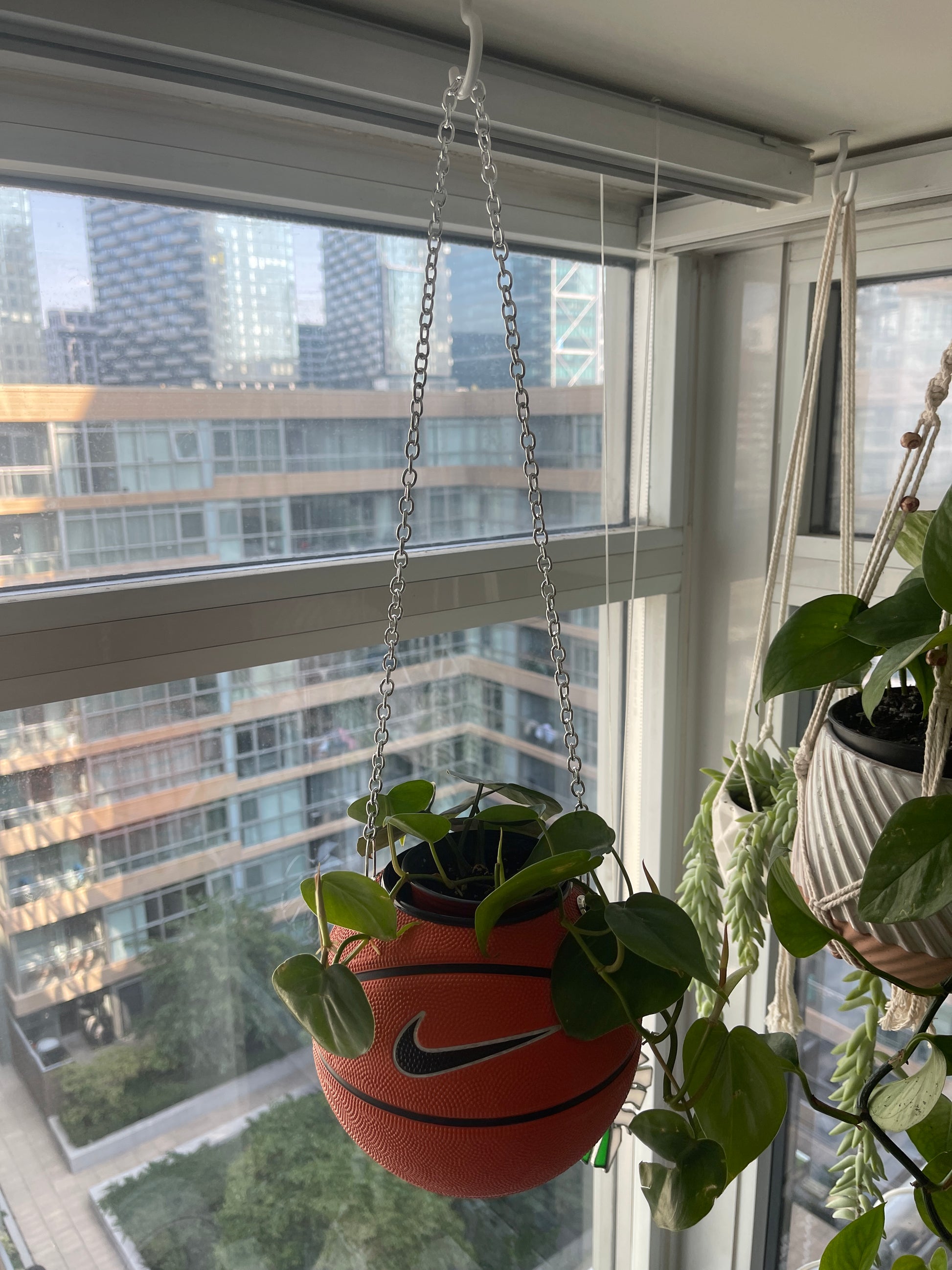 Nike Mini Basketball Hanging Planter (Silver Chain OG)