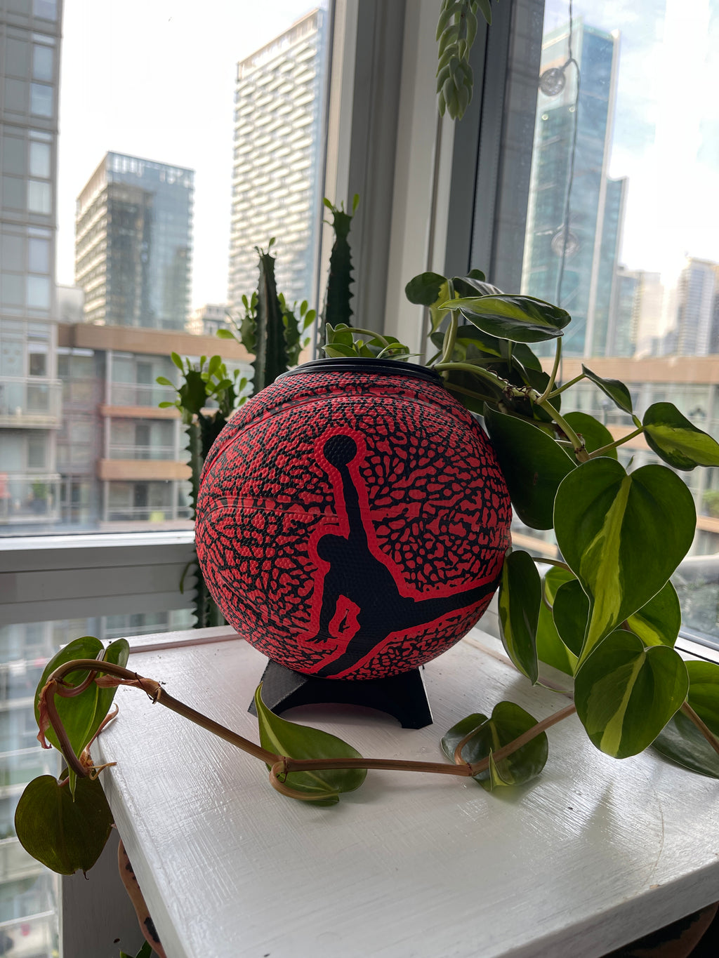 Nike Jordan Mini Basketball Planter (Red Elephant Cement)