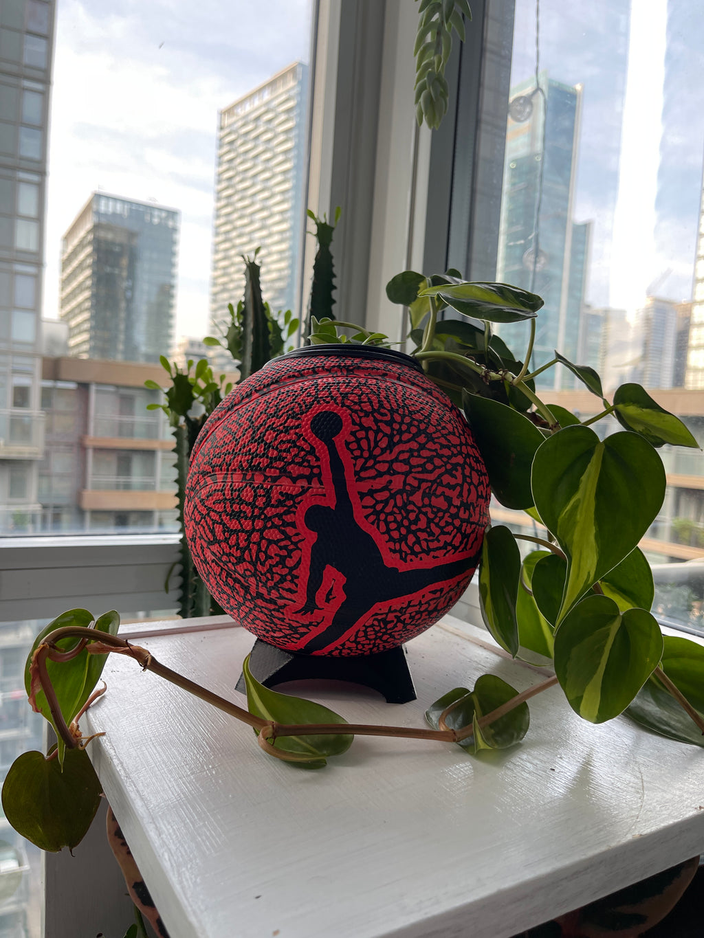 Nike Jordan Mini Basketball Planter (Red Elephant Cement)
