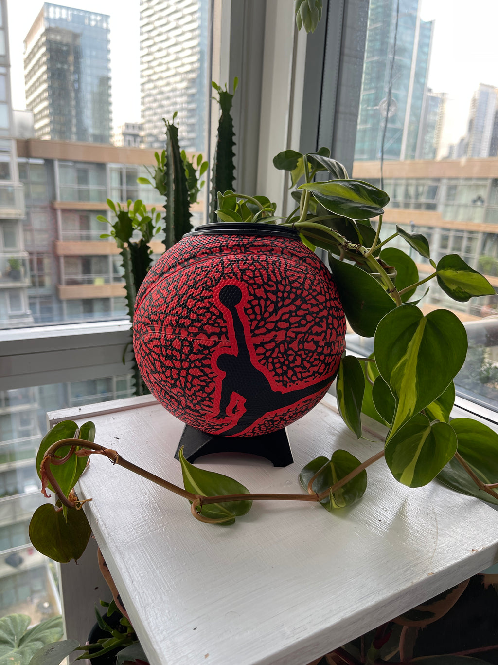 Nike Jordan Mini Basketball Planter (Red Elephant Cement)