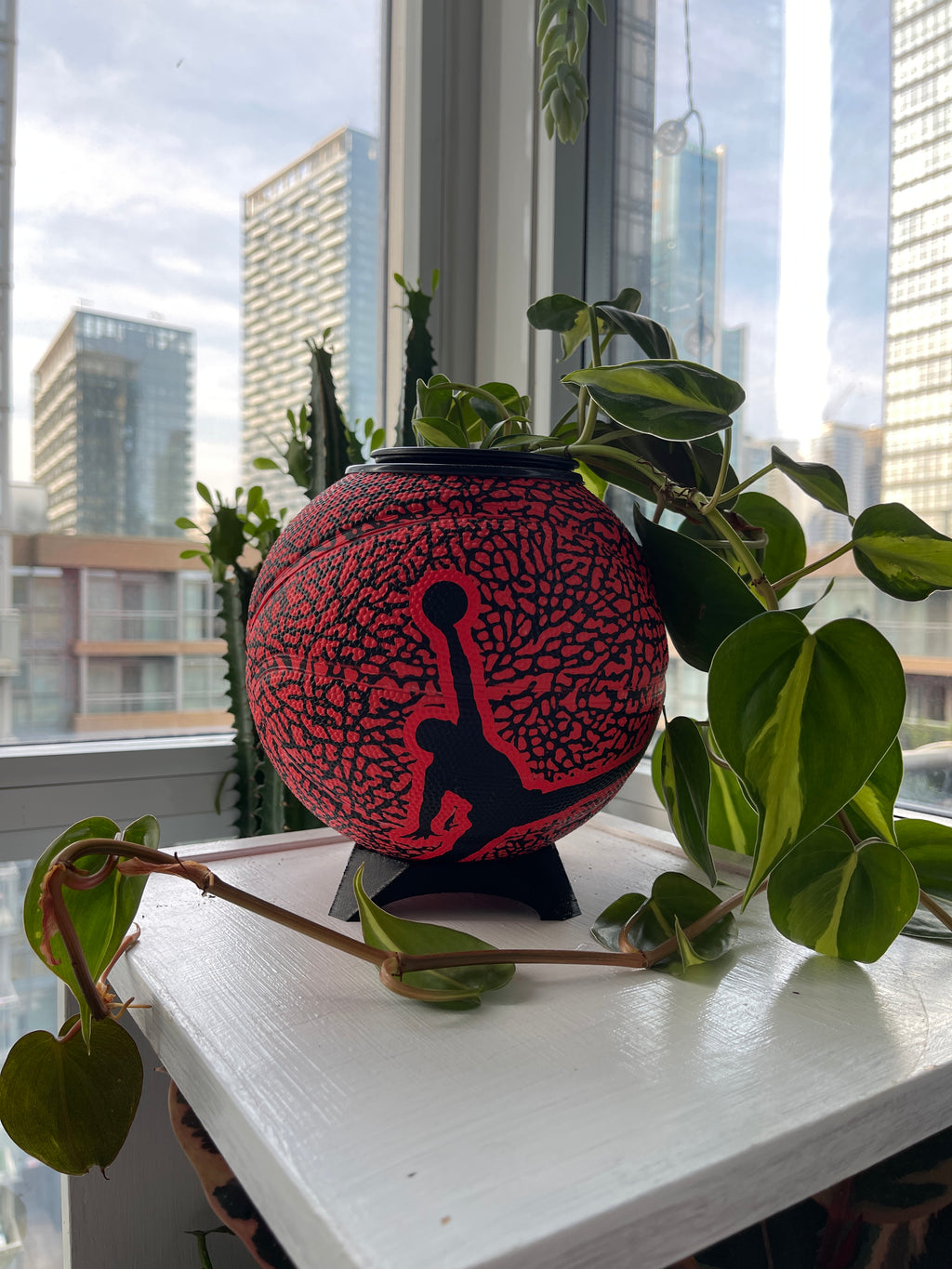 Nike Jordan Mini Basketball Planter (Red Elephant Cement)