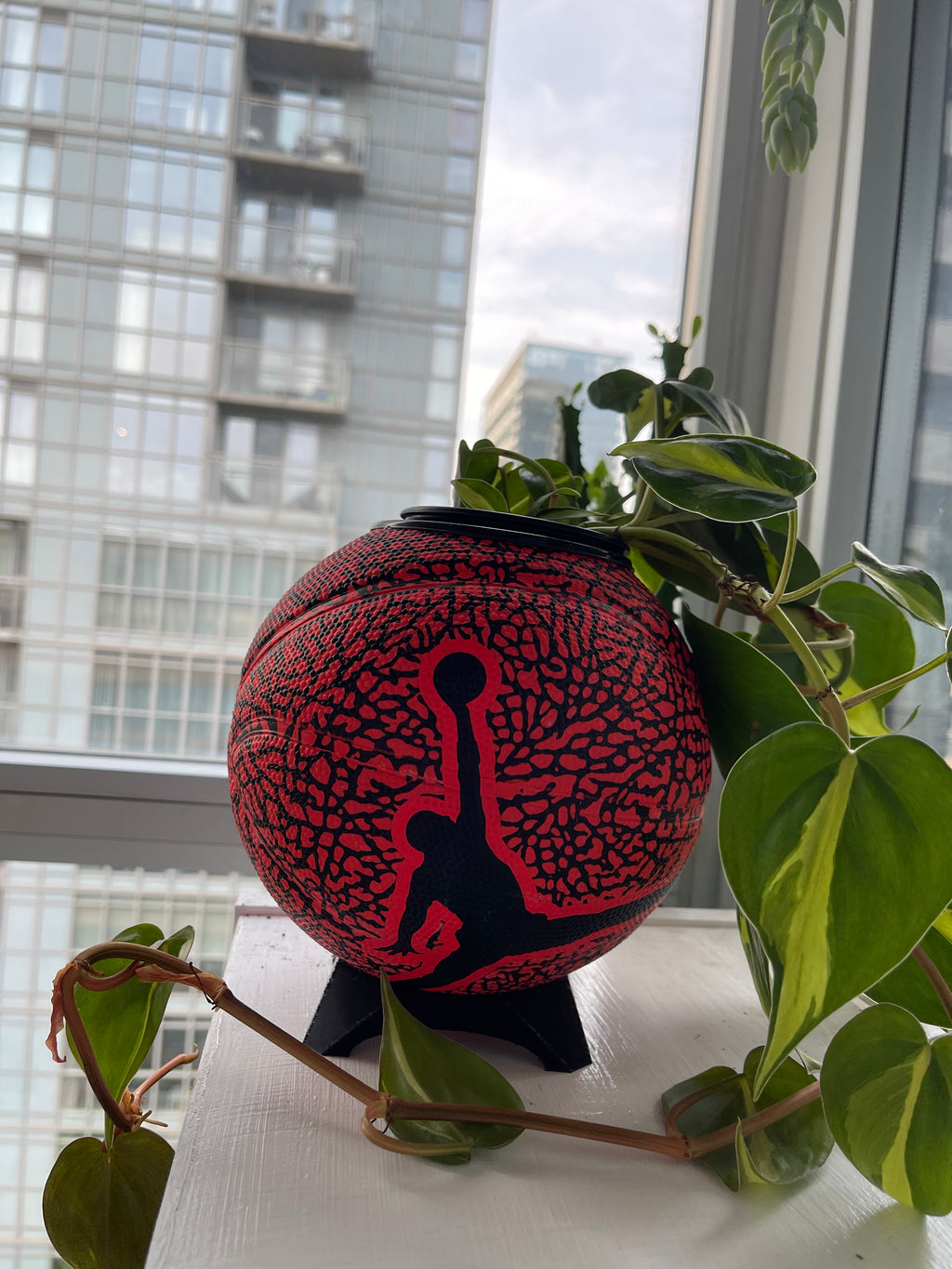 Nike Jordan Mini Basketball Planter (Red Elephant Cement)