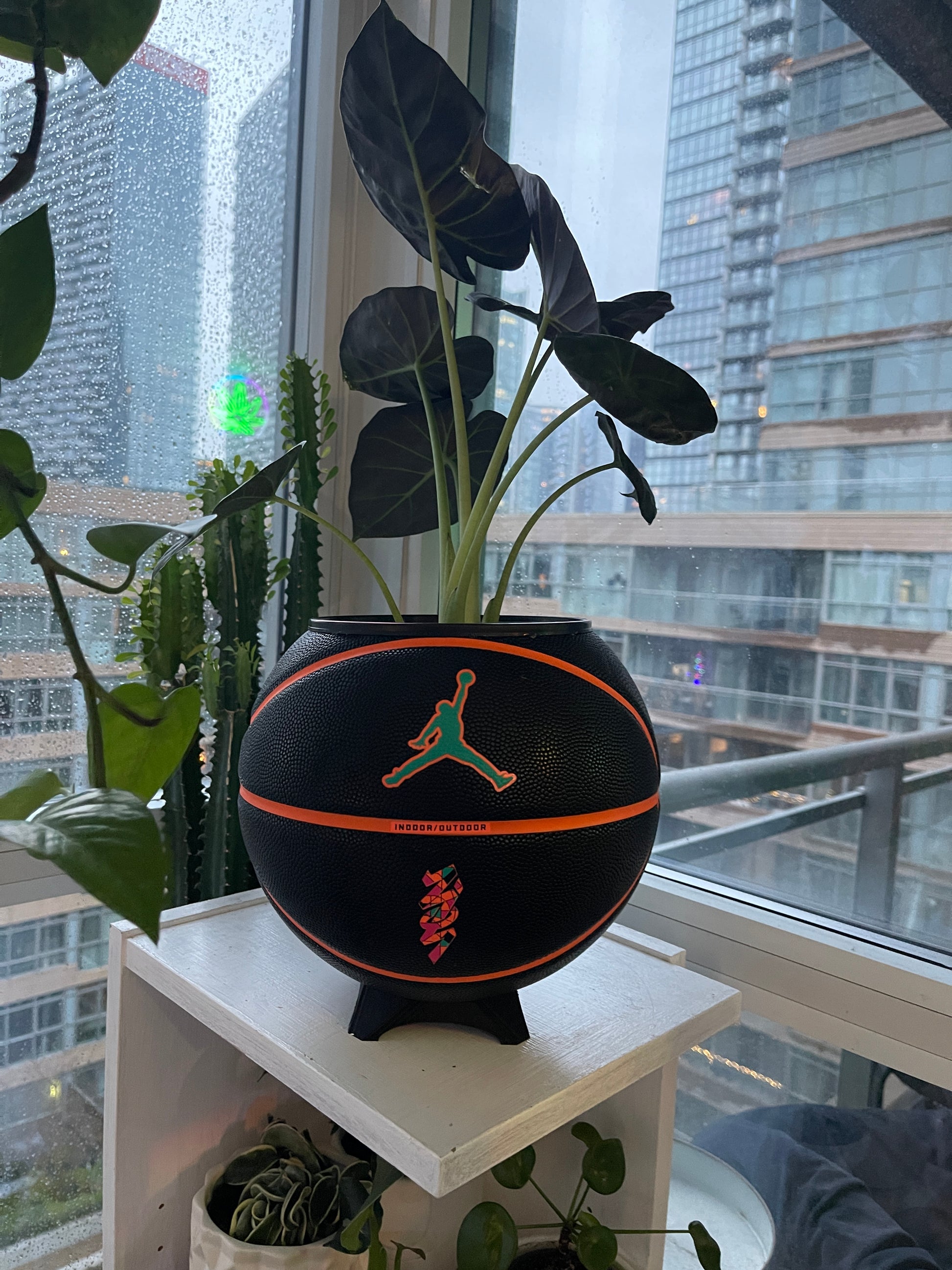 Nike Jordan Large Basketball Planter (Neon Orange)