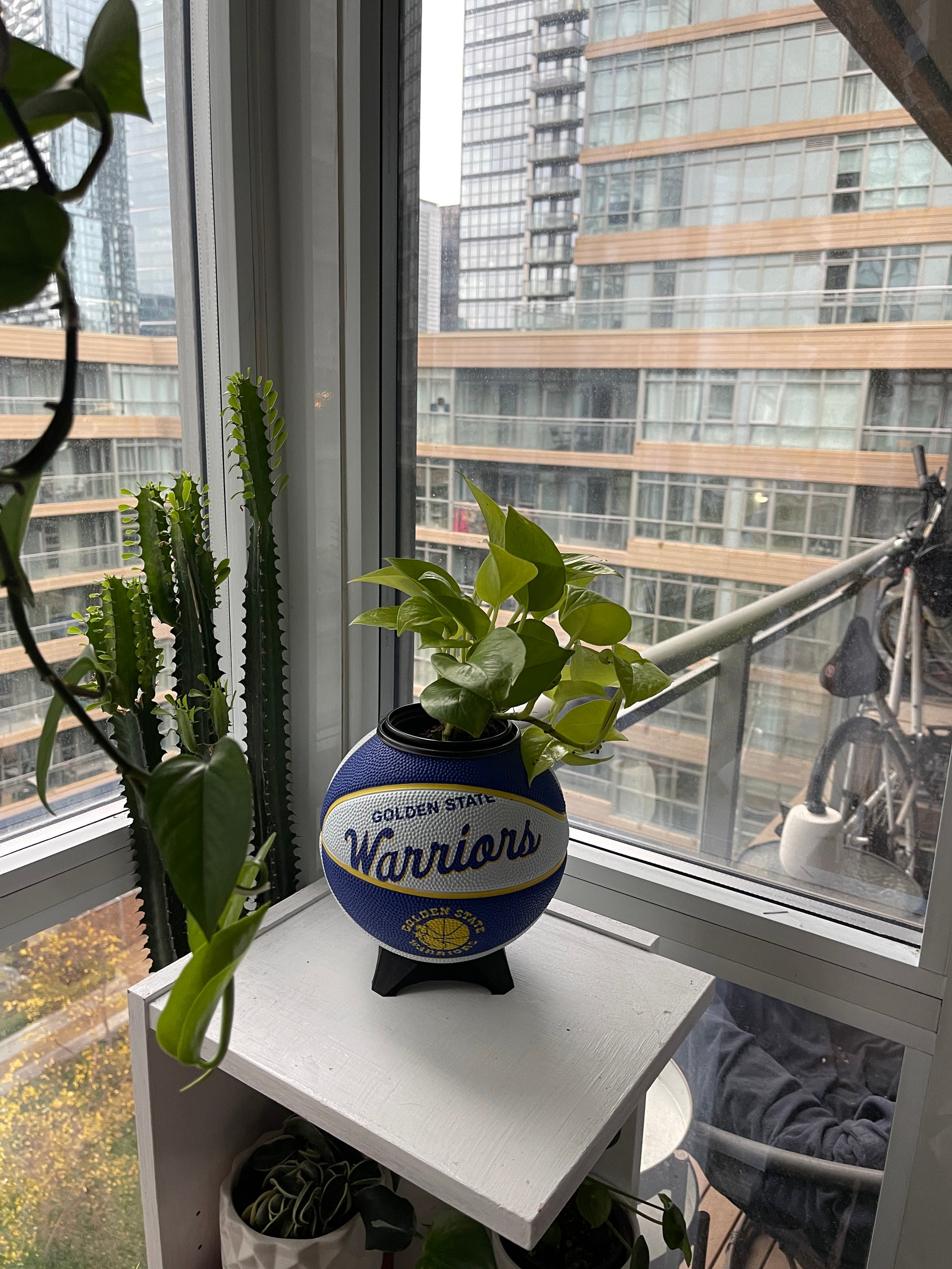 Mini Basketball Planter (Golden State Warriors)