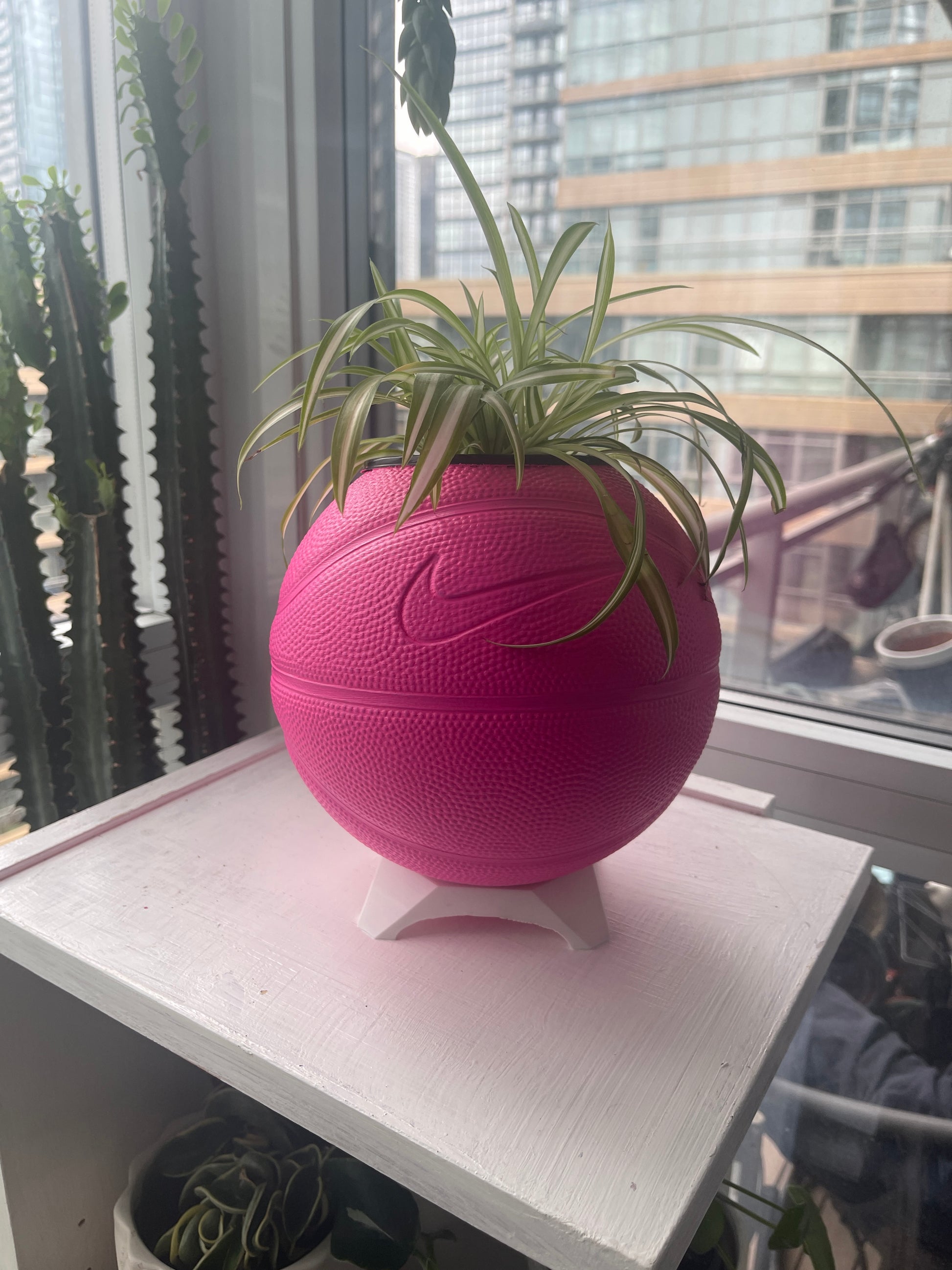 Nike Mini Basketball Planter (Hot Pink)