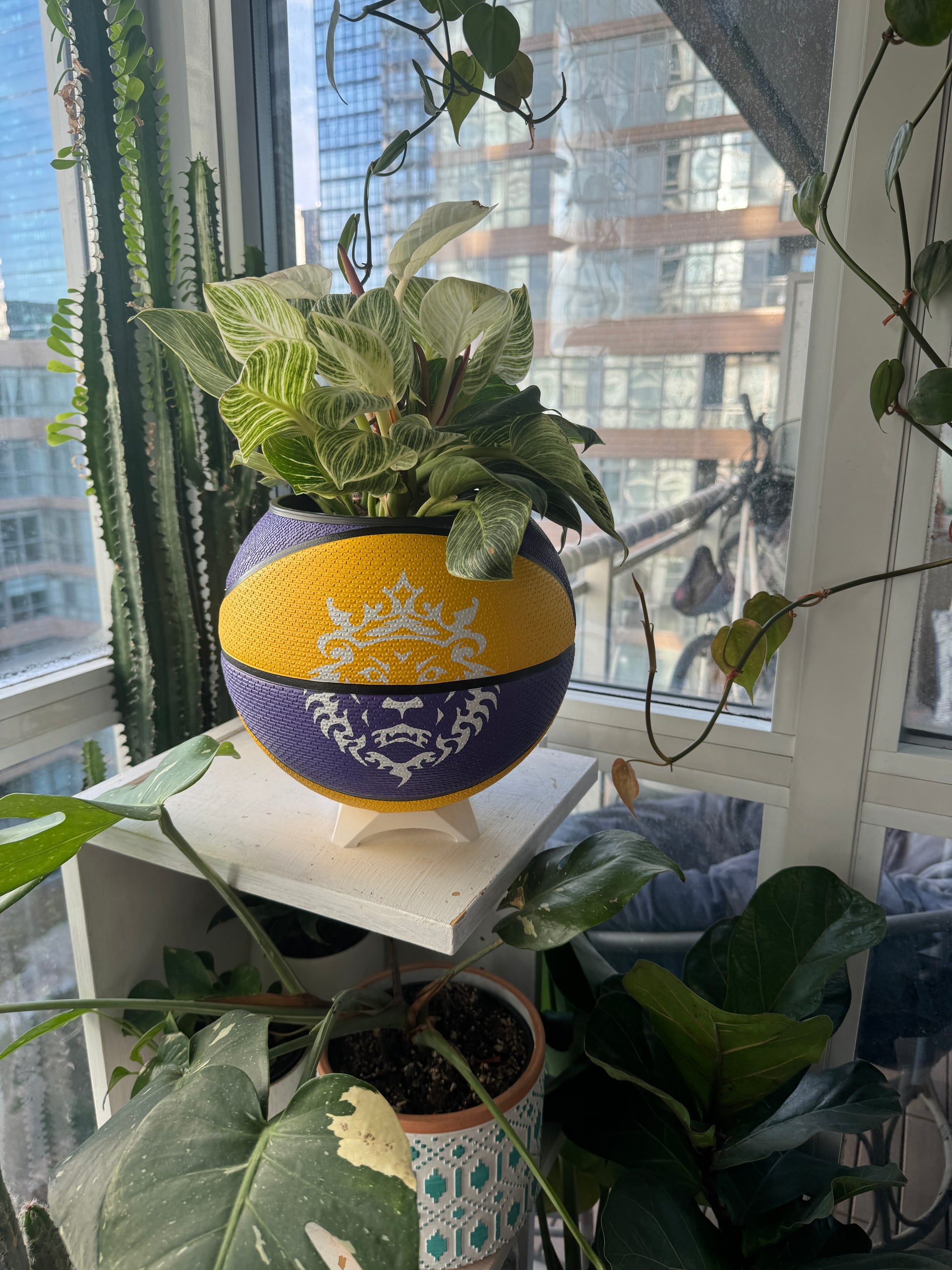 Nike Large Basketball Planter (LeBron King Yellow & Purple)