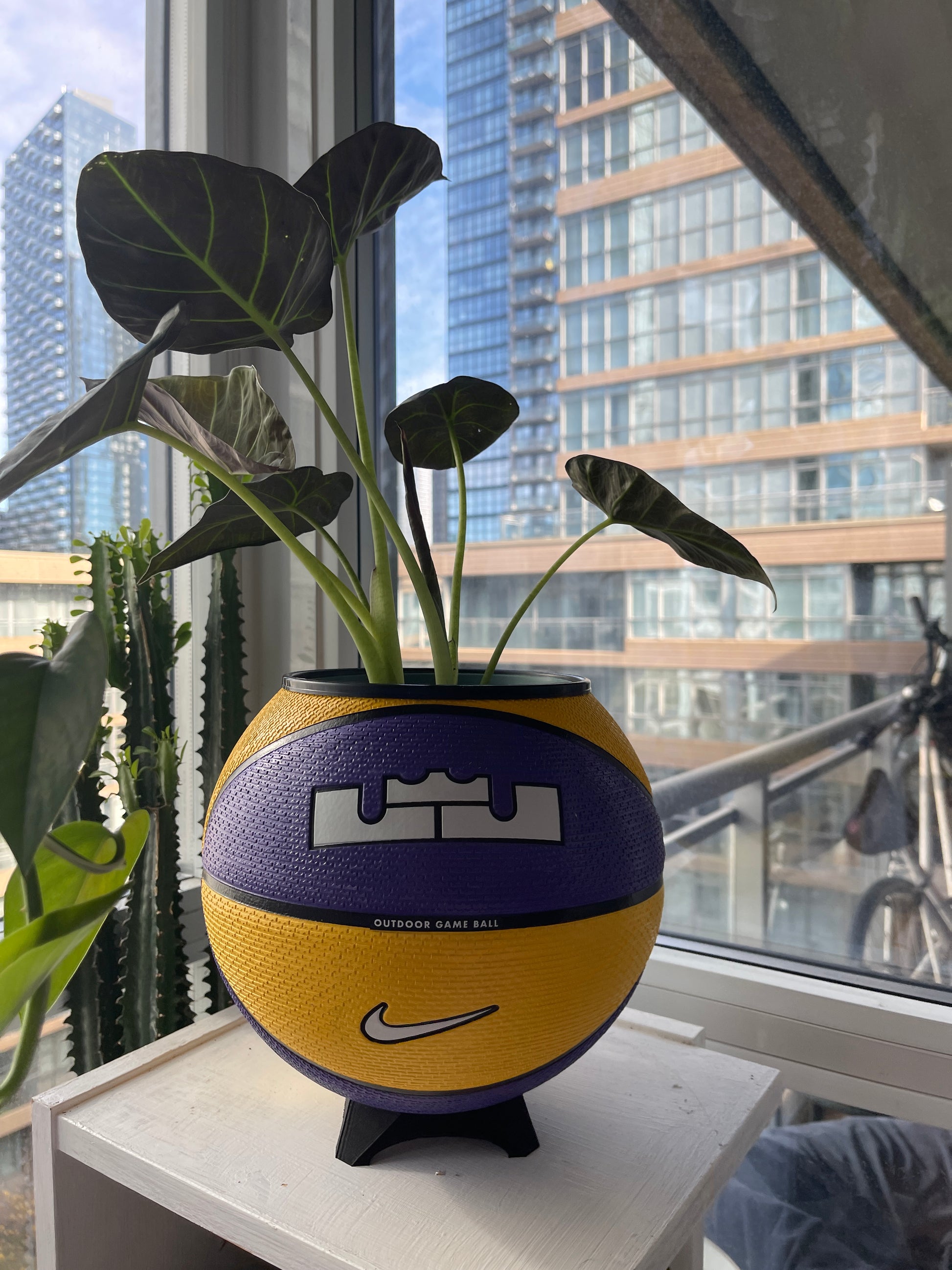 Nike Large Basketball Planter (LeBron King Yellow & Purple)
