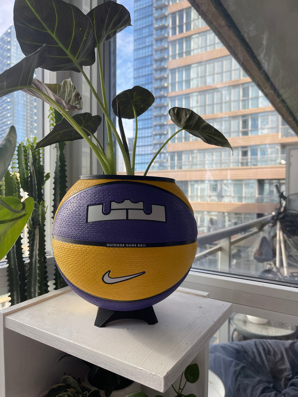 Nike Large Basketball Planter (LeBron King Yellow & Purple)