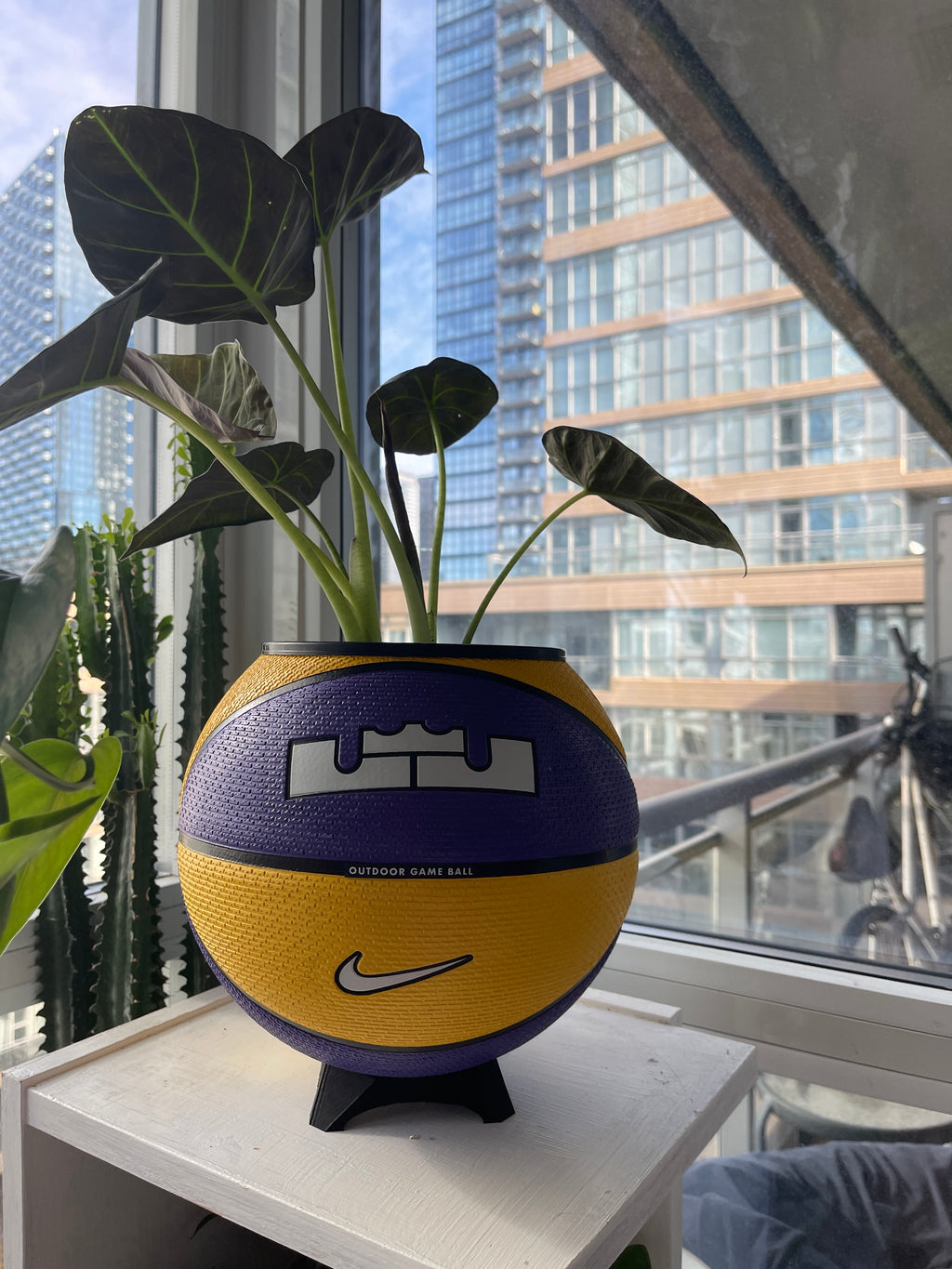 Nike Large Basketball Planter (LeBron King Yellow & Purple)
