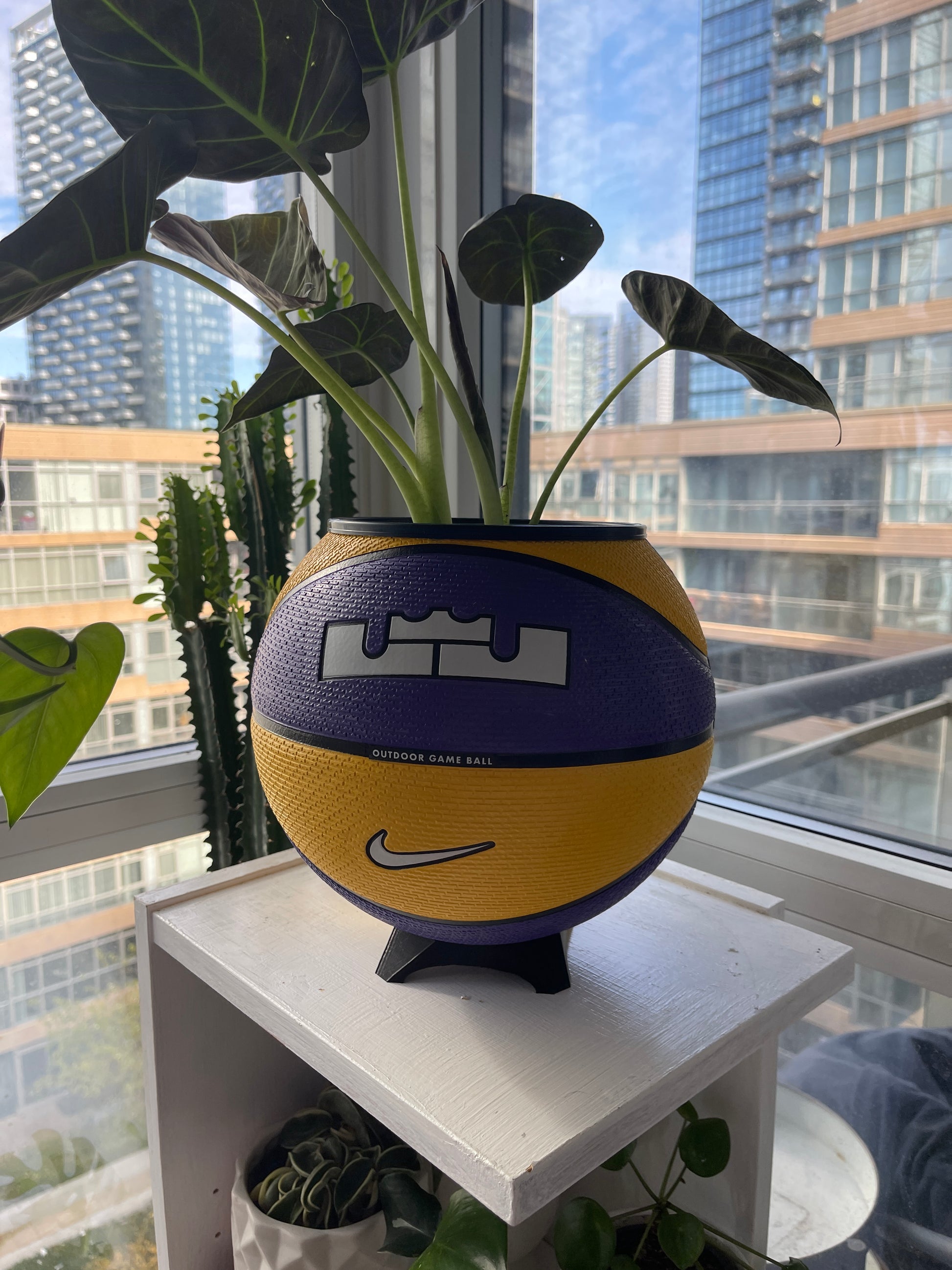 Nike Large Basketball Planter (LeBron King Yellow & Purple)