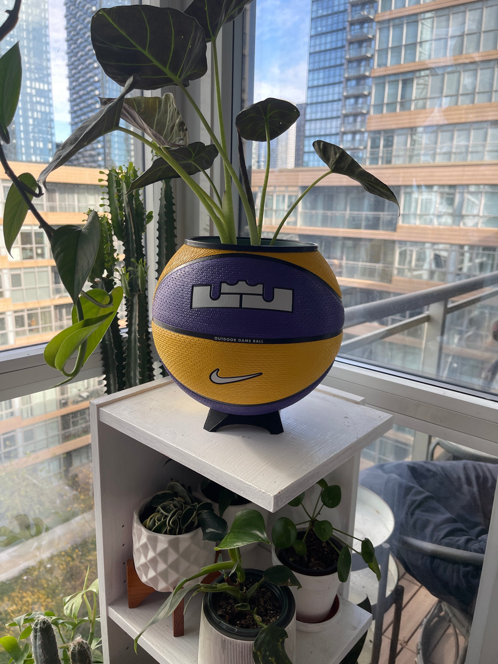 Nike Large Basketball Planter (LeBron King Yellow & Purple)