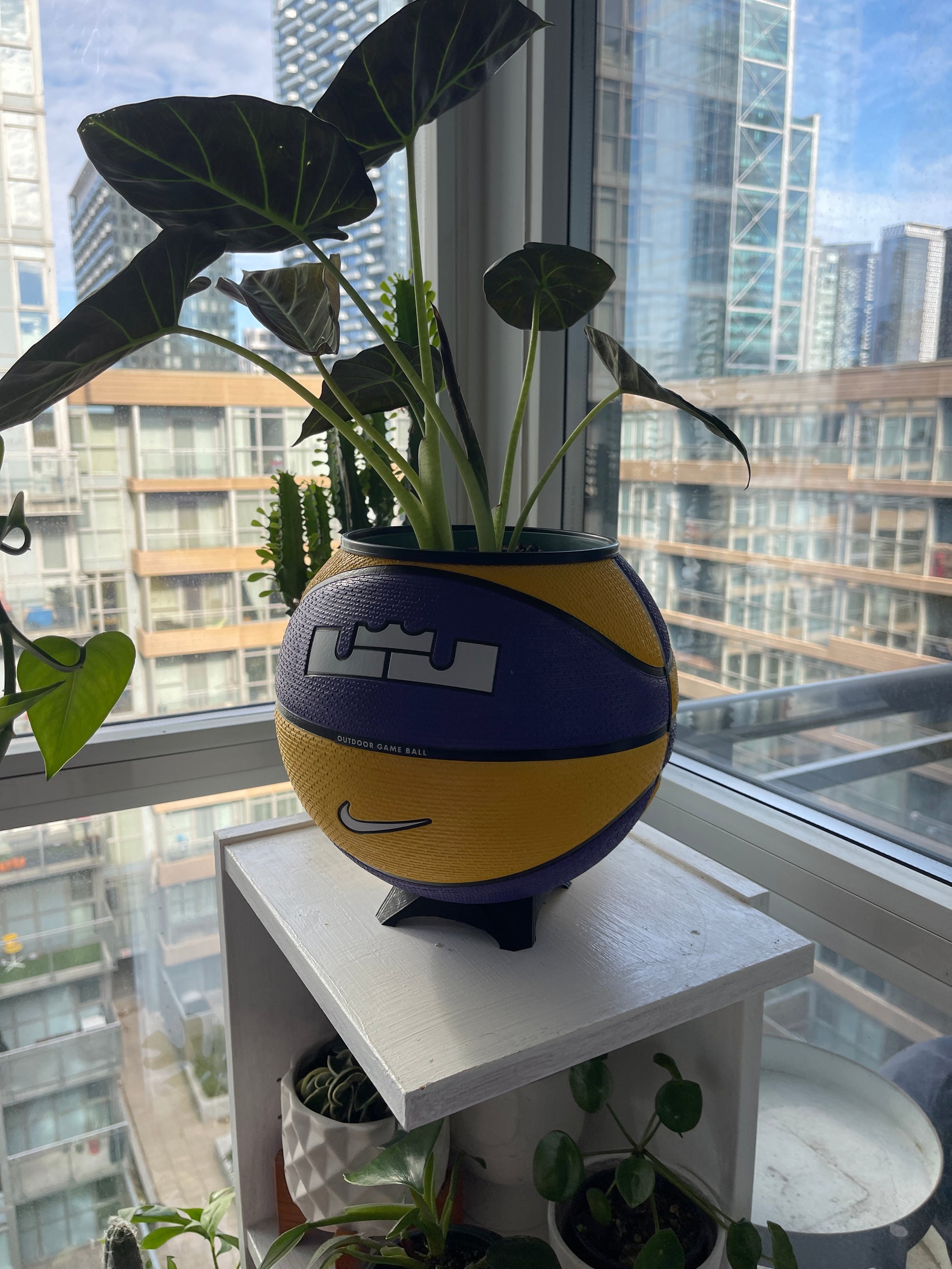 Nike Large Basketball Planter (LeBron King Yellow & Purple)
