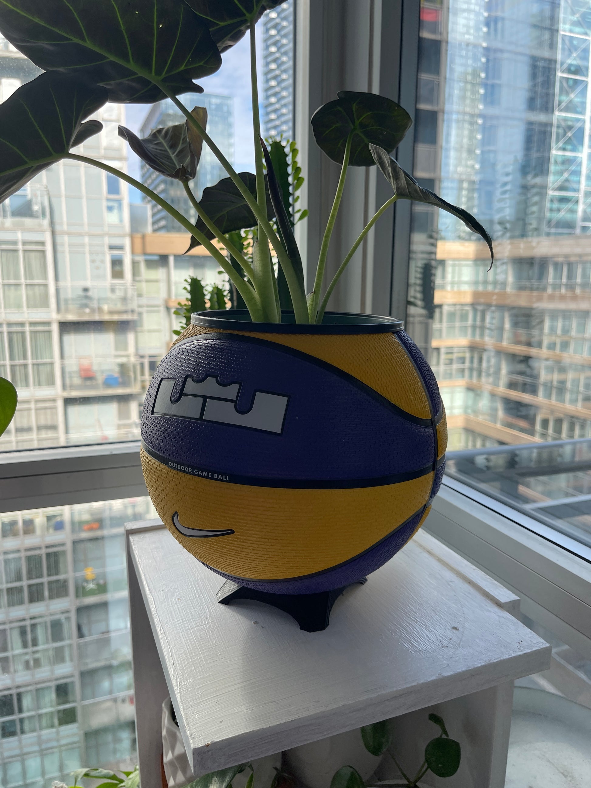 Nike Large Basketball Planter (LeBron King Yellow & Purple)