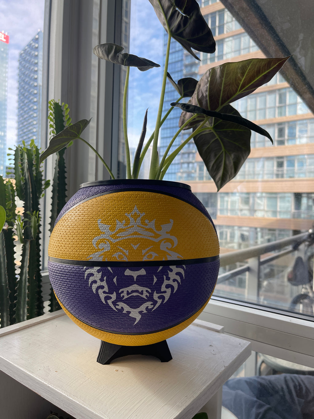 Nike Large Basketball Planter (LeBron King Yellow & Purple)