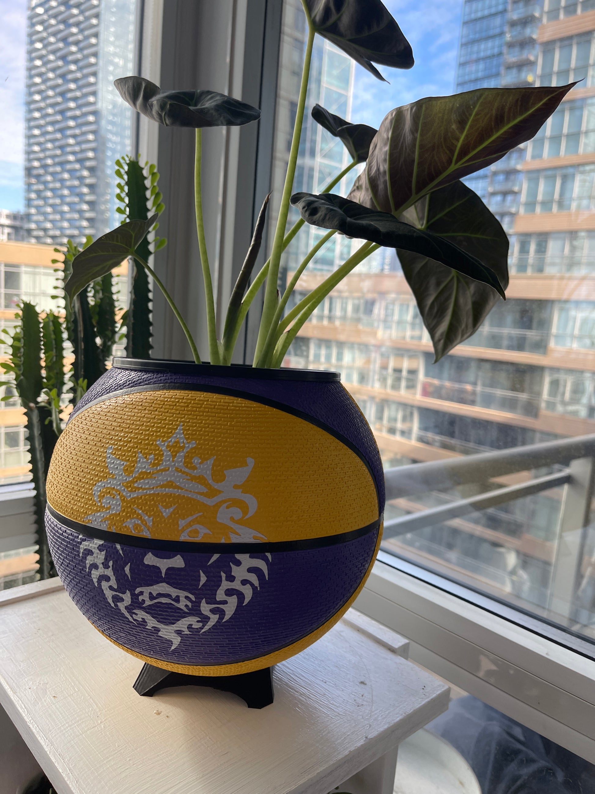 Nike Large Basketball Planter (LeBron King Yellow & Purple)