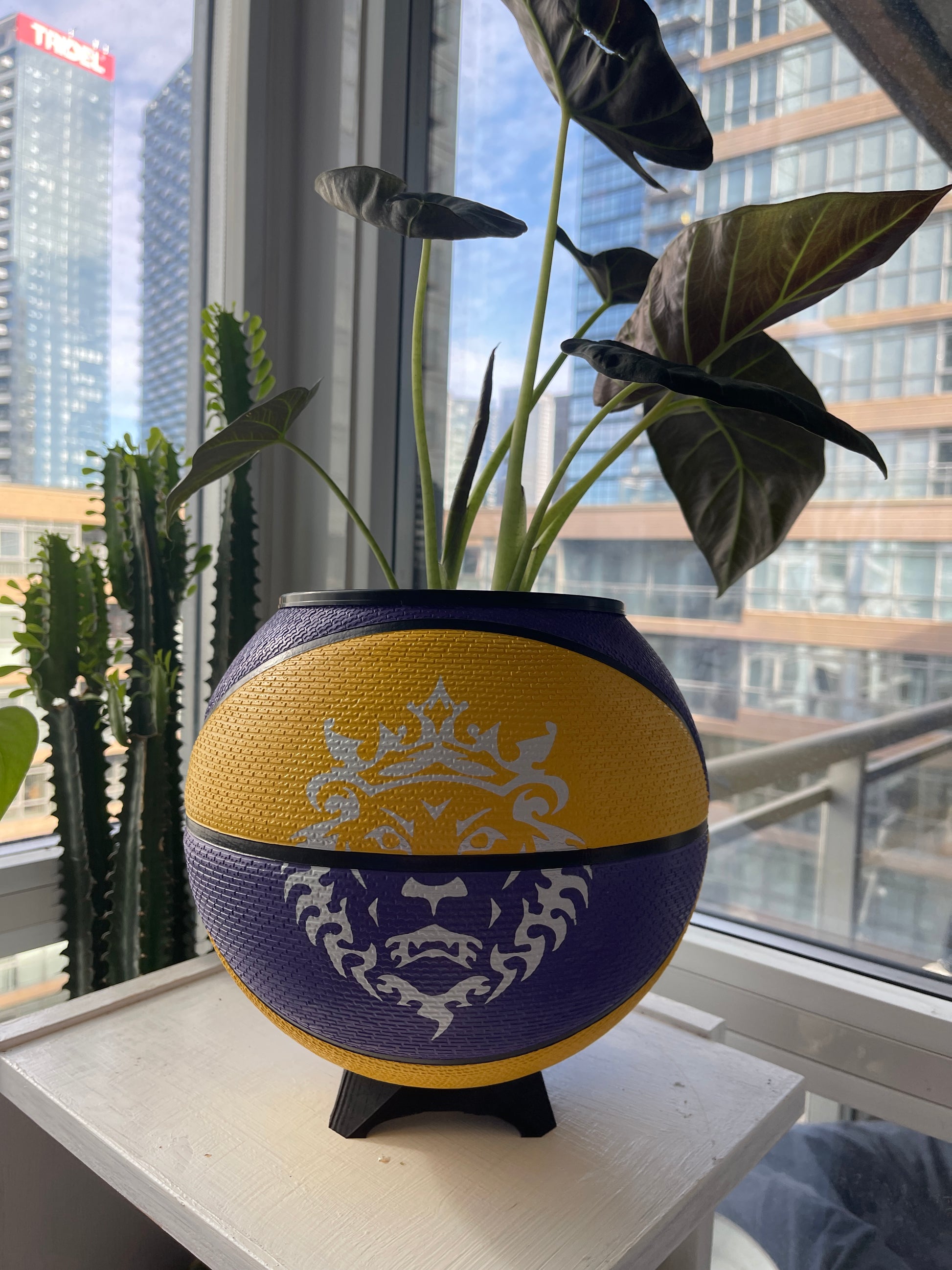 Nike Large Basketball Planter (LeBron King Yellow & Purple)