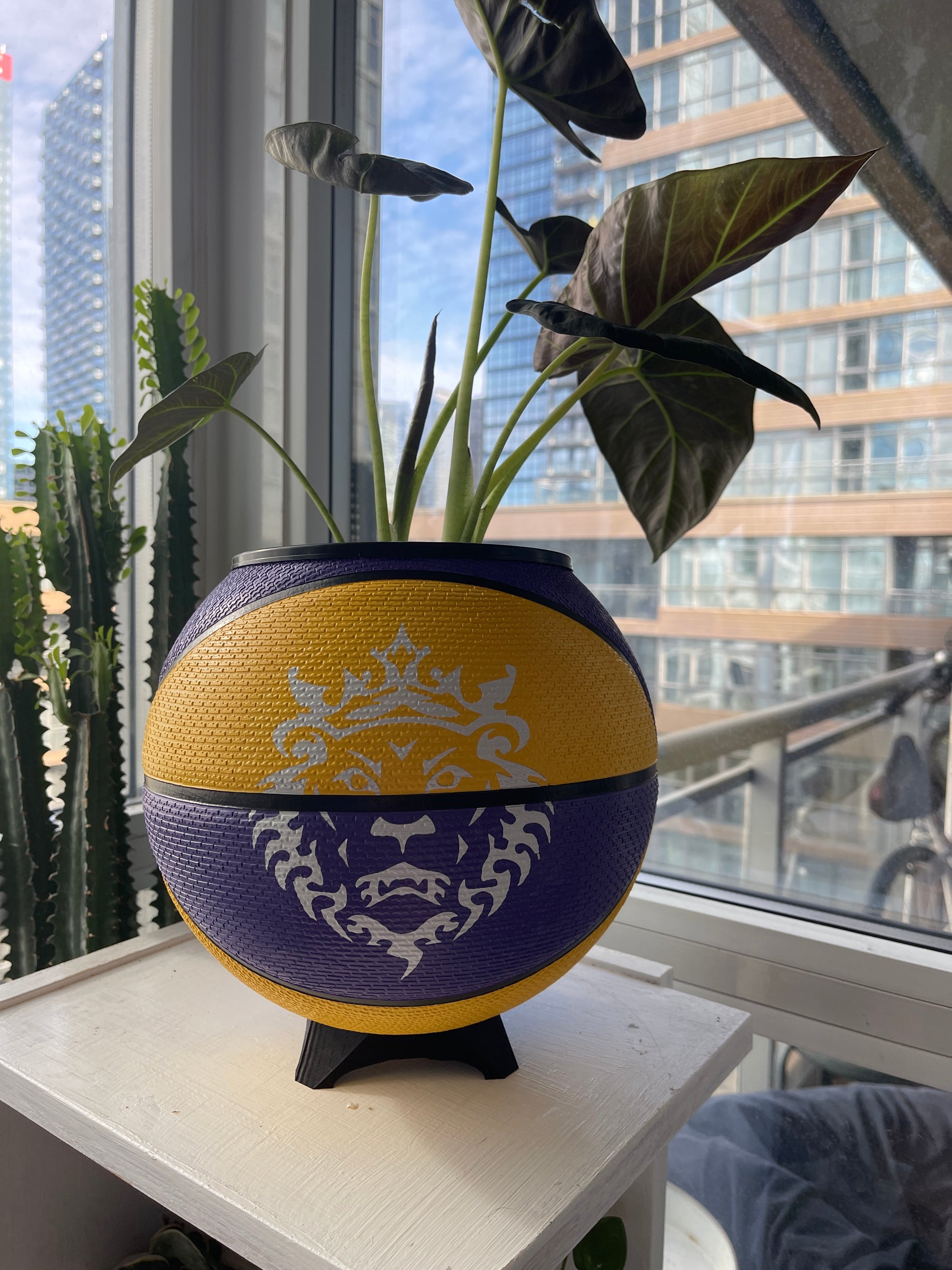 Nike Large Basketball Planter (LeBron King Yellow & Purple)
