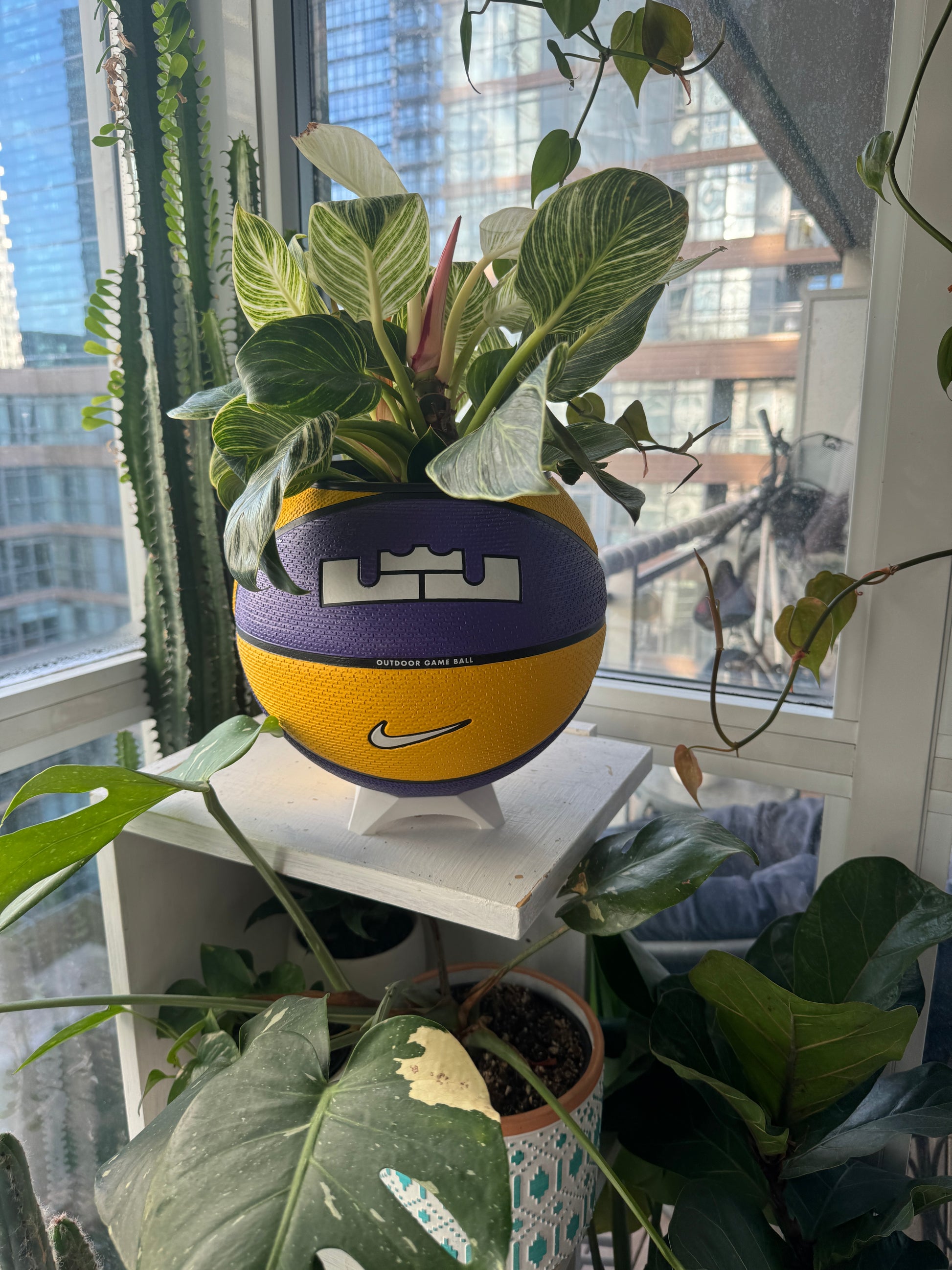 Nike Large Basketball Planter (LeBron King Yellow & Purple)